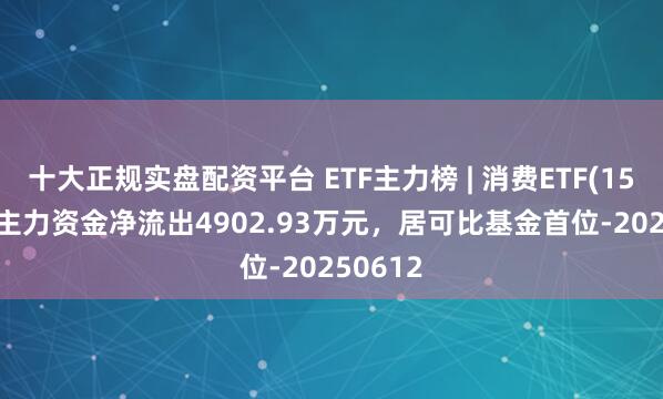 十大正规实盘配资平台 ETF主力榜 | 消费ETF(159928)主力资金净流出4902.93万元，居可比基金首位-20250612